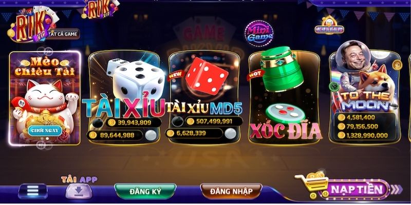 Rikvip gây ấn tượng với kho game đa dạng chất lượng